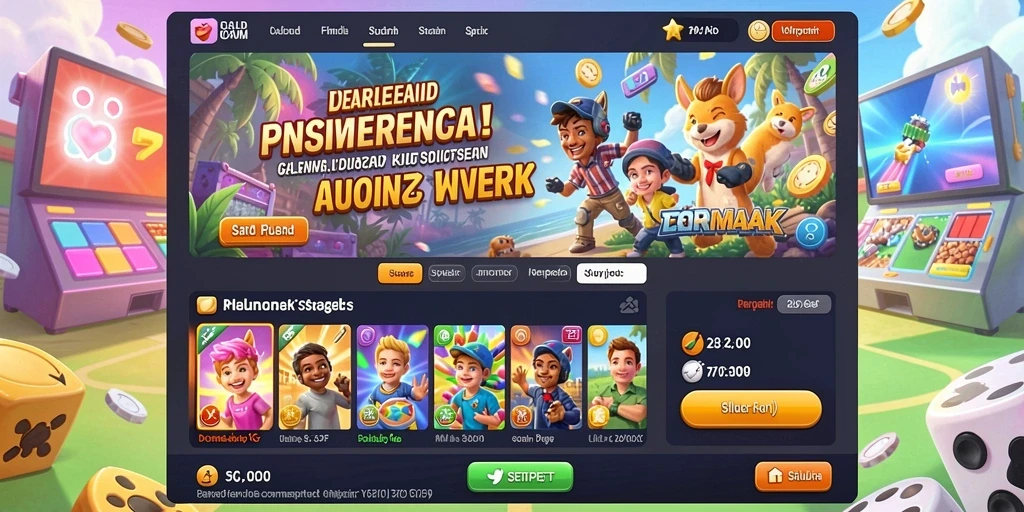 Tampilan utama HQ777 yang menarik dan ramah pengguna.