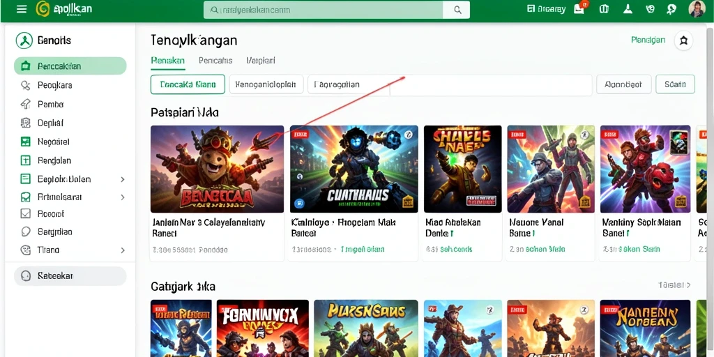 Tampilan antarmuka utama RICIS77 yang menarik.