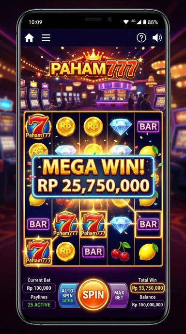 Cuplikan layar menu unduhan paham777 untuk perangkat Android